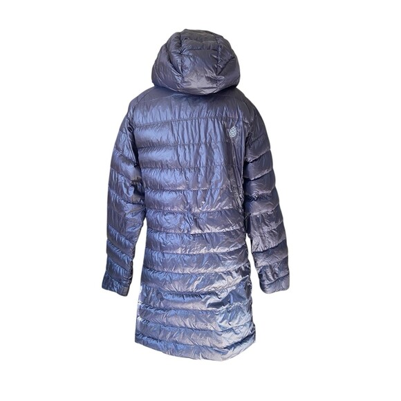 STIO Womens Down Hooded Parka Size XL Navy Puffer Long Warm Ski Outdoor Coat - Picture 14 of 16